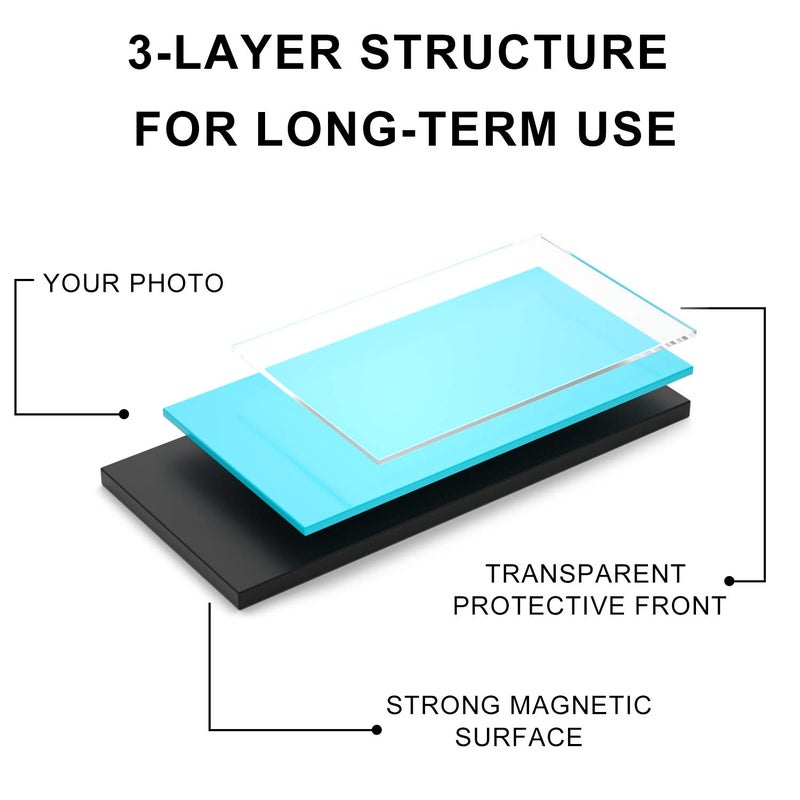 Magicfly Pack of 15 Magnetic Picture Frame with Clear Pocket, 4 x 6 Inches Refrigerator Photo Holder for Fridge Office Cabinet Locker, White - Image 3